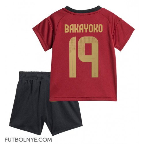 Camiseta Bélgica Johan Bakayoko #19 Primera Equipación para niños Eurocopa 2024 manga corta (+ pantalones cortos)